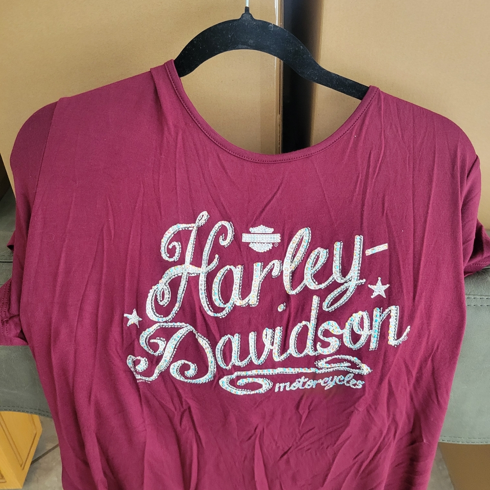 Harley-Davidson Burgundy Short Sleeve Tee